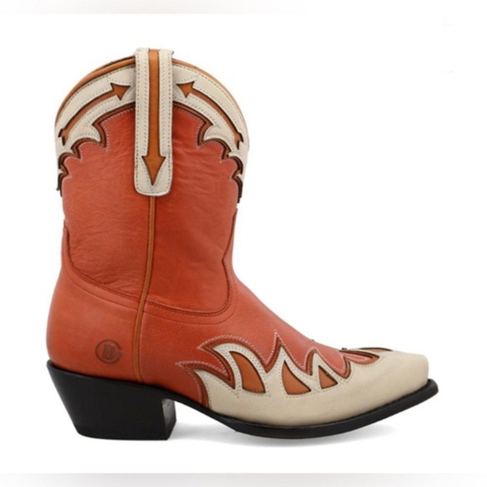BLACK STAR WOMEN'S CELL-SOLE‎ red LEATHER WESTERN SNIP TOE BOOTIES size 11 new